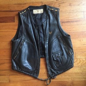 Vintage Giorgio Armani leather vest.